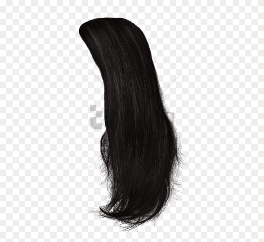 480x711 Free Long Black Hair Image With Transparent Black Hair Waves, Hair, Person, Human HD PNG Download