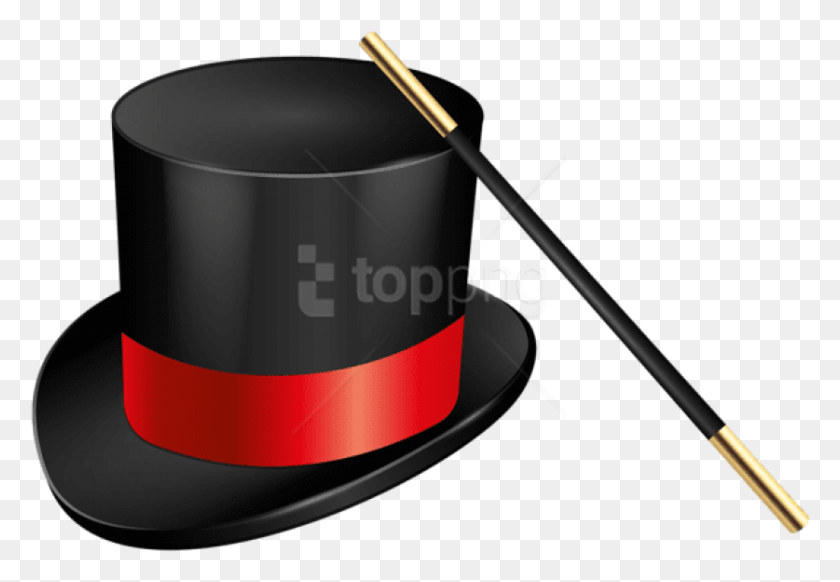 837x561 Free Magic Hat And Magic Wand Clipart Magic Hat And Wand Clipart, Magician, Performer HD PNG Download