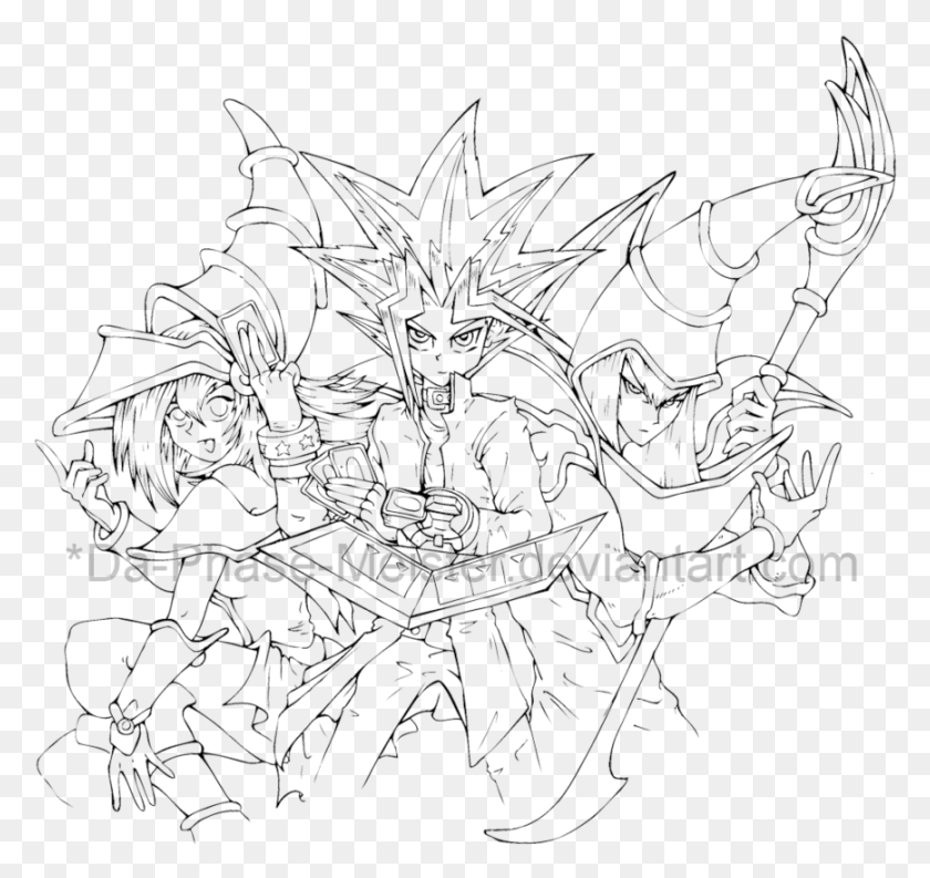 868x816 Free Magician Drawing Yu Gi Oh Yugioh Line Art, Chandelier, Lamp, Snowflake HD PNG Download