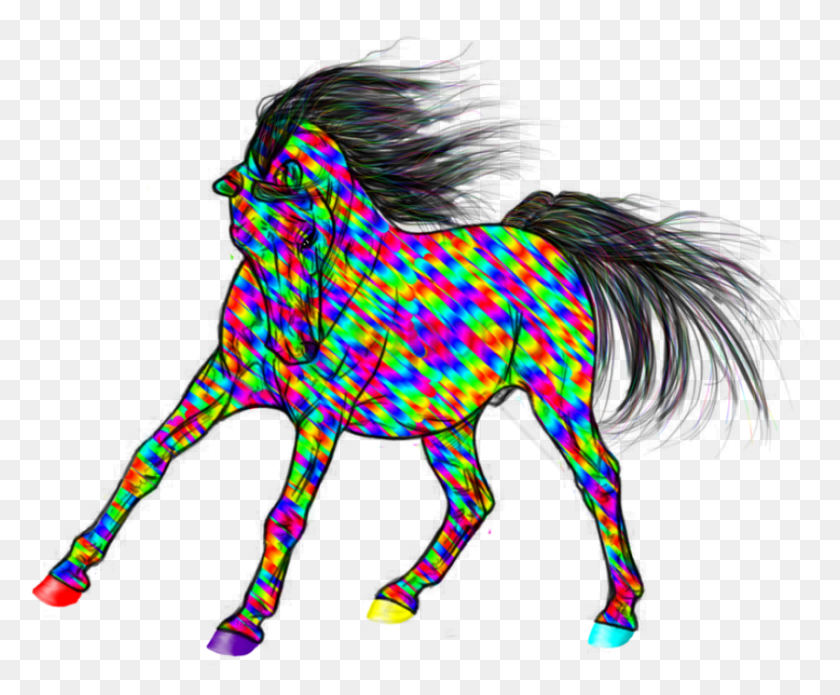 850x692 Free Make Your Eyes Hurt Image With Transparent Illustration, Animal, Horse, Mammal HD PNG Download
