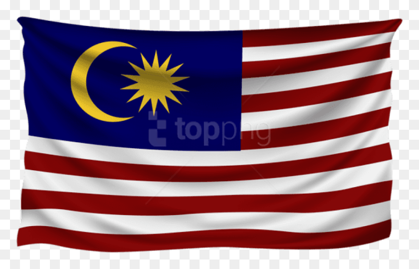 850x522 Free Malaysia Wrinkled Flag Clipart High Resolution Malaysia Flag, Symbol, American Flag HD PNG Download