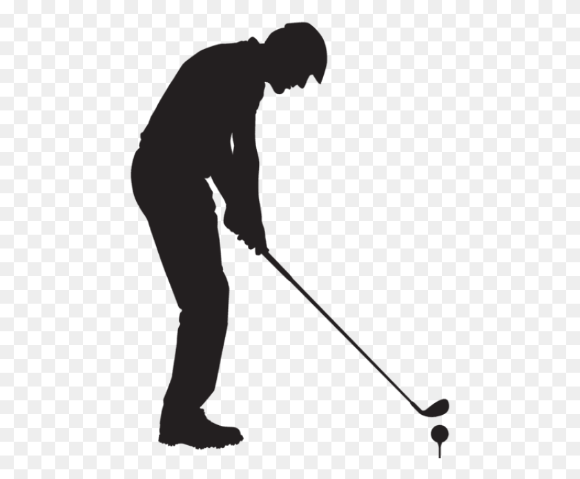 465x634 Descargar Png Hombre Jugando Al Golf Silueta Hombre Golf Clip Art, Ninja, Persona, Humano Hd Png