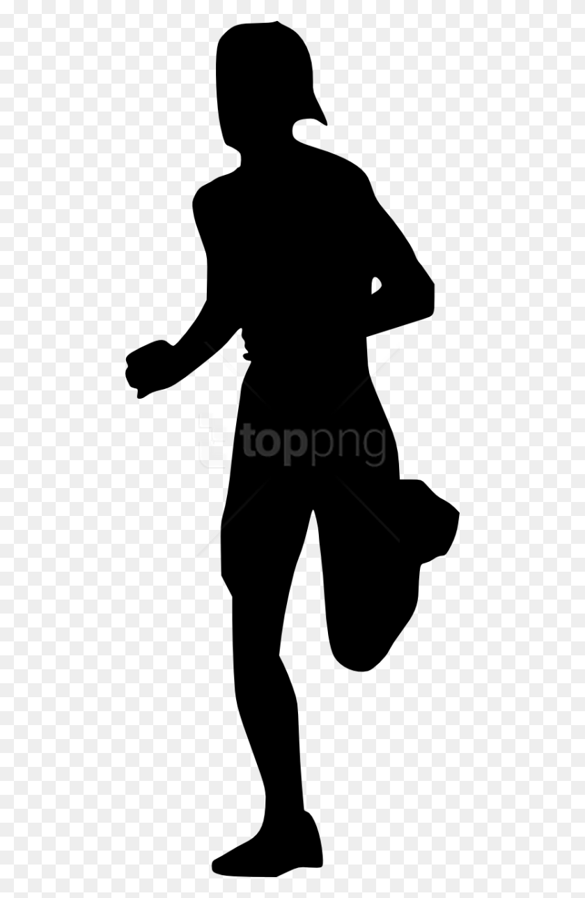 480x1228 Free Man Running Silhouette, Person, Human HD PNG Download
