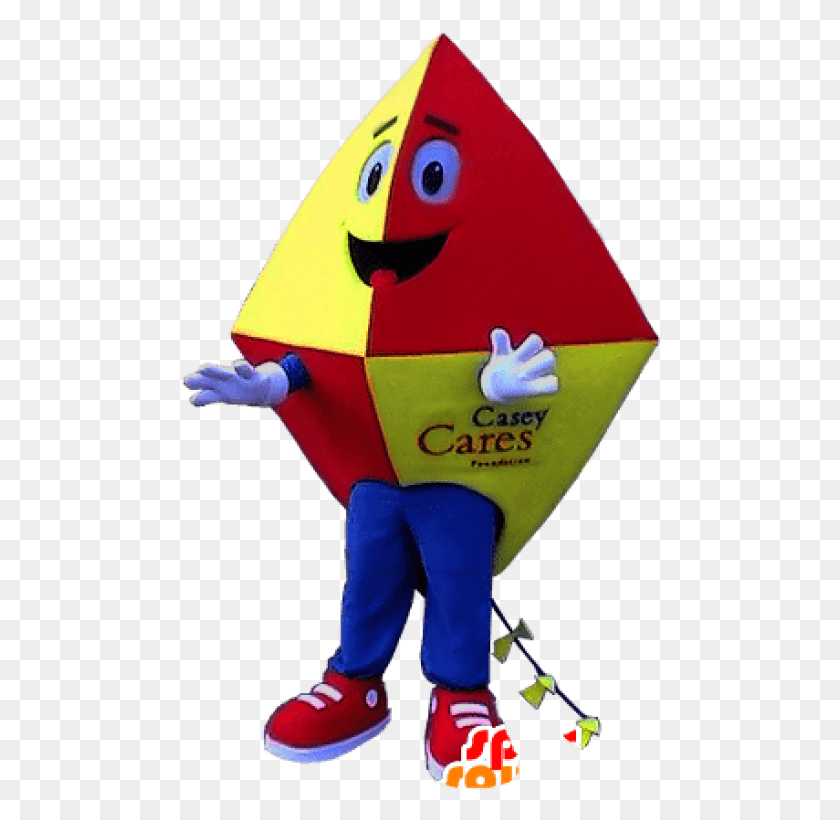 480x760 Descargar Png Mascot Cometa Roja, Amarillo Y Azul, Mascota, Persona, Humano, Juguete Hd Png