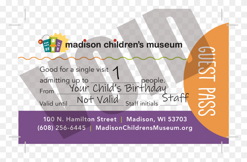 1225x775 Free Mcm Guest Pass Madison Children39s Museum, Text HD PNG Download