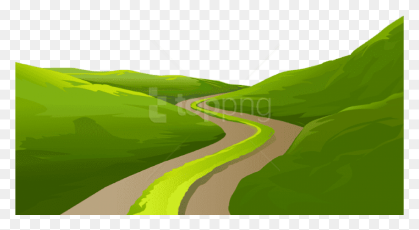851x439 Free Meadow Trail Ground Decorative Transparent, Green, Plant, Field Descargar Hd Png