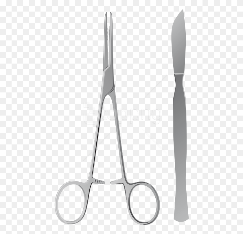 466x750 Free Medical Kit With Forceps Clipart Medical Instruments Transparent Background, Tool, Scissors, Blade HD PNG Download