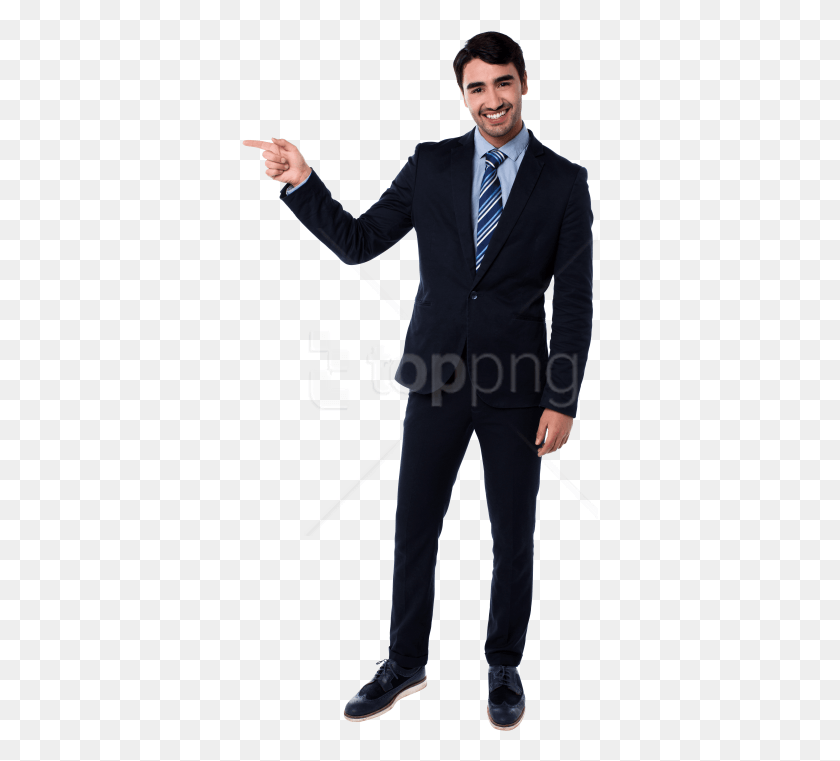 357x701 Free Men Pointing Left Images Background Guy In Business Suit, Tie, Accessories, Accessory HD PNG Download