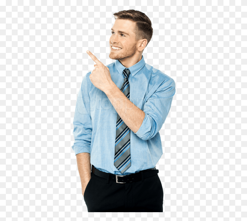 357x692 Free Men Pointing Left Images Transparent Stock Image Man, Tie, Accessories, Accessory HD PNG Download