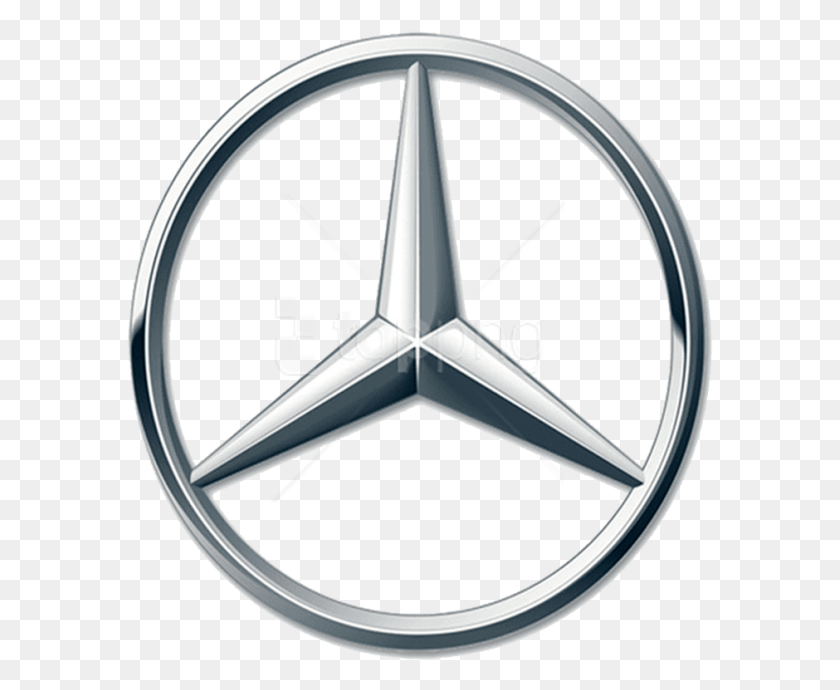 587x630 Free Mercedes Benz Car Logo Mercedes Benz Star, Symbol, Trademark, Badge HD PNG Download