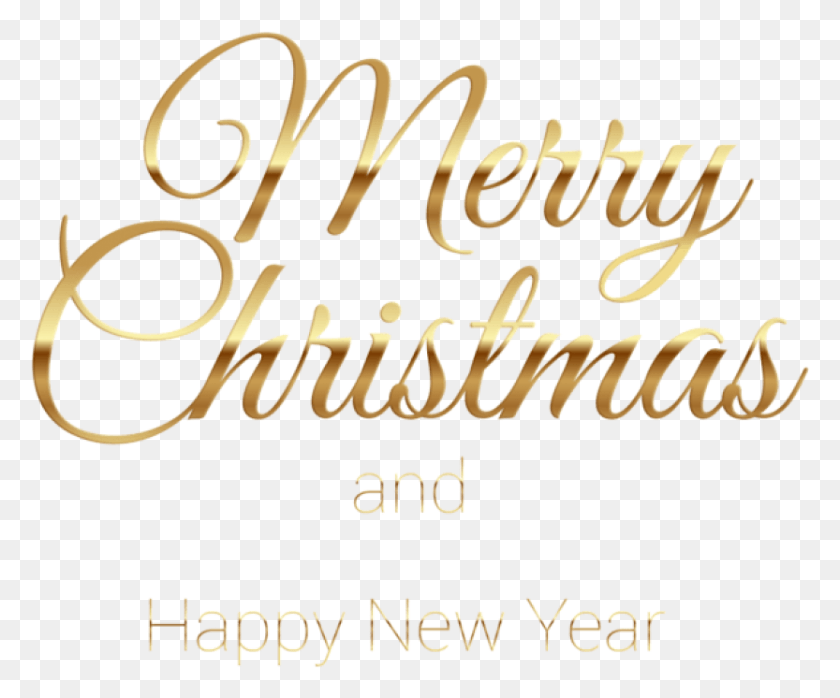 833x682 Free Merry Christmas Gold Transparent Merry Christmas, Text, Alphabet, Calligraphy HD PNG Download