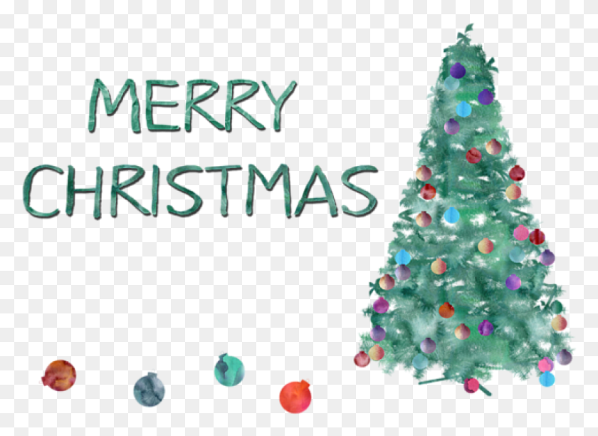 851x603 Free Merry Christmas Watercolor Images Transparent Christian Merry Christmas Gif, Tree, Plant, Christmas Tree HD PNG Download