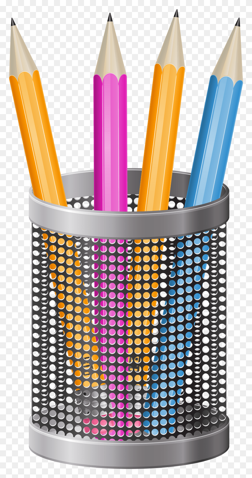 3012x5916 Free Metal Pencil Cup Clipart Photo Cup Of Pencils Clipart HD PNG Download