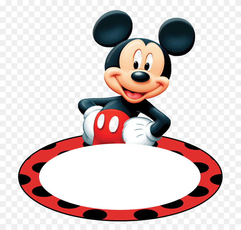 713x740 Free Mickey Mouse Party Ideas Mickey Mouse Name Plate, Toy, Graphics HD PNG Download