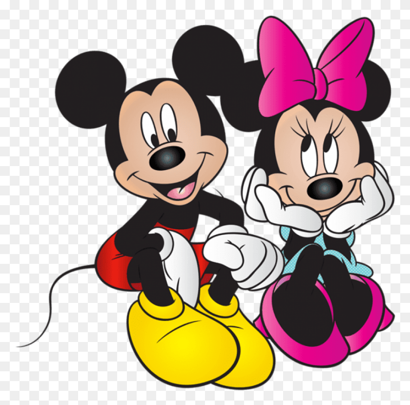 850x839 Free Mickey Mouse Y Minnie Images Mickey Y Minnie, Graphics, Doodle HD PNG Download