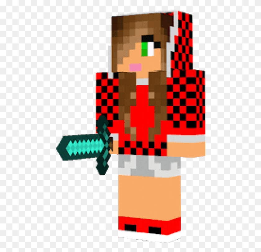 482x752 Free Minecraft Menina Images Background Skin Menina Minecraft, Weapon, Weaponry HD PNG Download