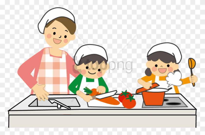 850x540 Free Miraculous Kitchen Kids Cooking Clipart, Chef, Nurse, Bowl HD PNG Download