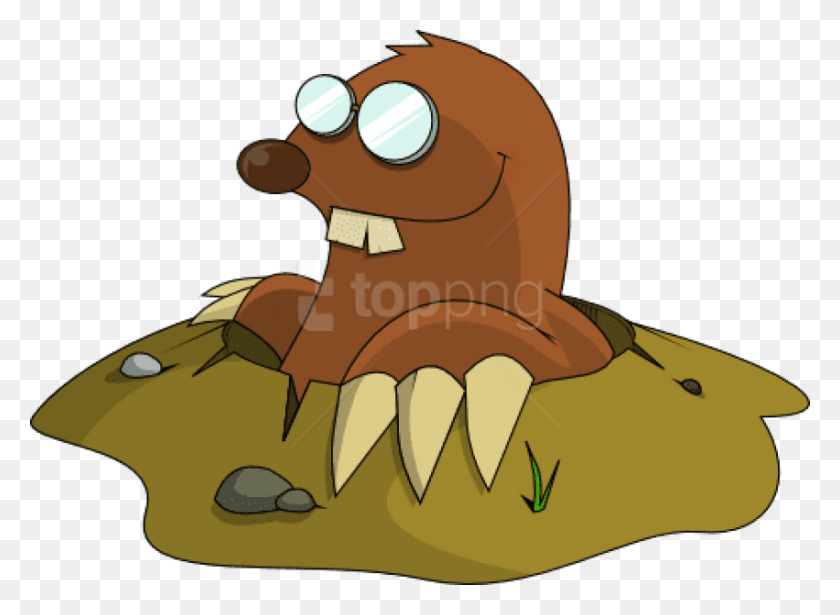 850x605 Free Mole With Glasses Images Background Dibujo Topo Con Gafas, Animal, Mammal, Food Hd Png Download