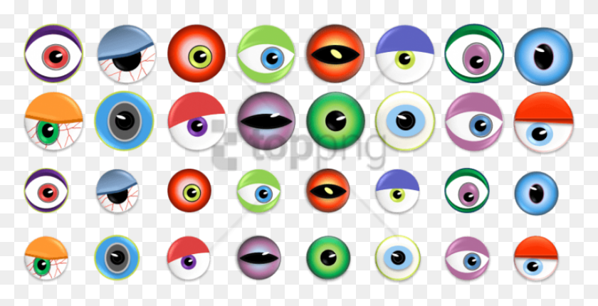 851x404 Free Monster Eyes Images Background Clip Art Monster Eyes, Number, Symbol, Text HD PNG Download