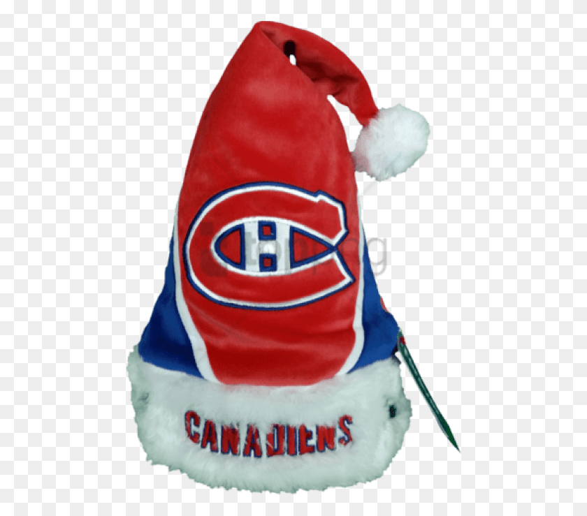 480x679 Free Montreal Canadiens Santa Hat Image With Montreal Canadiens Santa Hat, Bag, Clothing, Apparel HD PNG Download