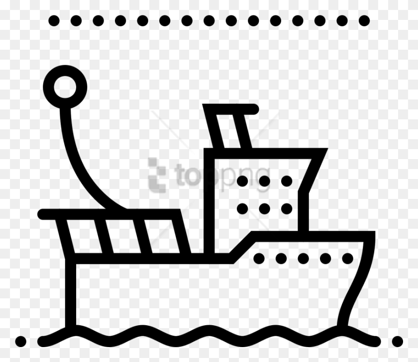 850x729 Free Moored Boat Icon, Vehicle, Transportation, Watercraft HD PNG Download