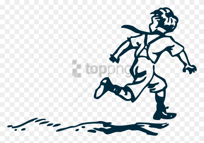 850x576 Free More William By Martin Jarvis Running Boy Clip Art, Stencil, Text, Team Sport HD PNG Download