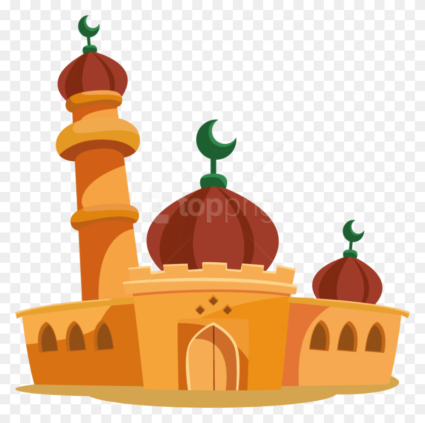 850x847 Free Mosque Vector Images Transparent Mosque, Dome, Architecture, Building HD PNG Download