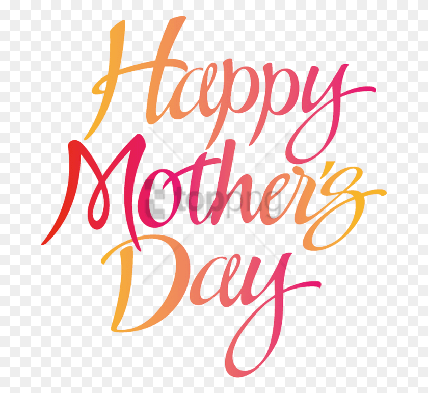 681x711 Free Mothers Day Image With Transparent Background Mothers Day Free Clip Art, Text, Calligraphy, Handwriting HD PNG Download