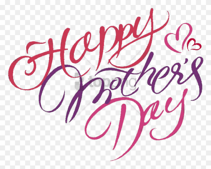 850x670 Free Mothers Day Valentines Day Happy Mothers Happy Mother Day Clip Arts, Text, Calligraphy, Handwriting HD PNG Download