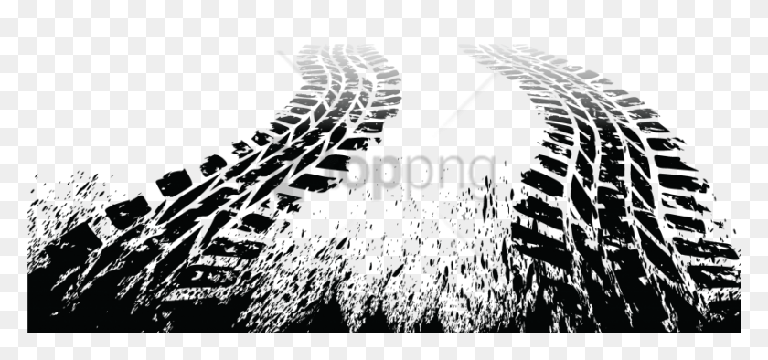 851x365 Free Mud Tire Tracks Image With Transparent Mud Tire Tracks Clipart, Text, Arrow, Symbol HD PNG Download