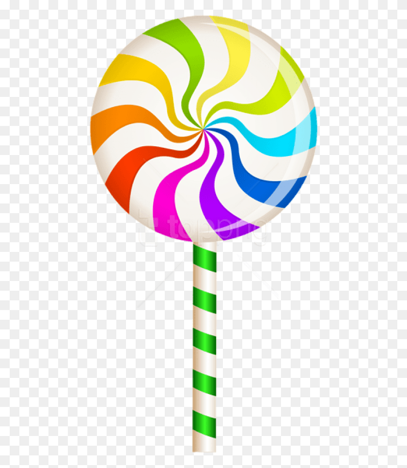 473x906 Free Multlor Swirl Lollipop Clipart Lollipop Candy Clip Art, Food HD PNG Download