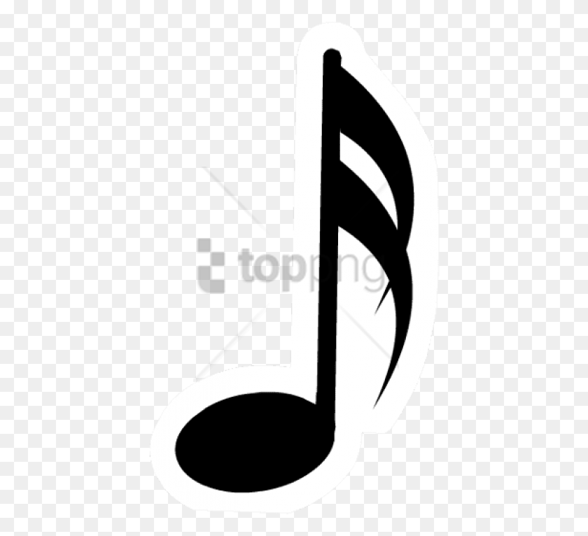 416x706 Free Music Note Silhouette Image With Transparent Single Music Notes, Text, Number, Symbol HD PNG Download