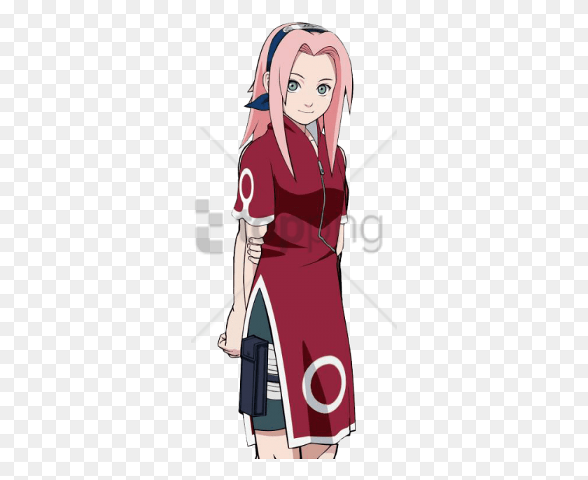 295x626 Descargar Png Naruto Sakura Imagen Con Fondo Transparente Sakura Con Cabello Largo, Ropa, Ropa, Persona Hd Png