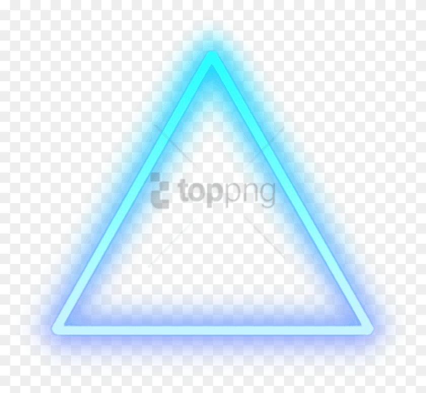 850x779 Free Neon For Picsart Image With Transparent Triangle Neon Light, Mailbox, Letterbox HD PNG Download