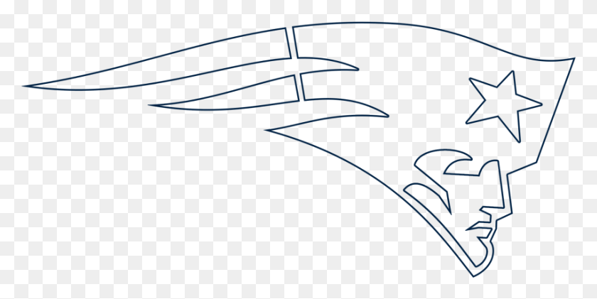 850x394 Free New England Patriots Logo Drawing Line Art, Text, Symbol, Light HD PNG Download