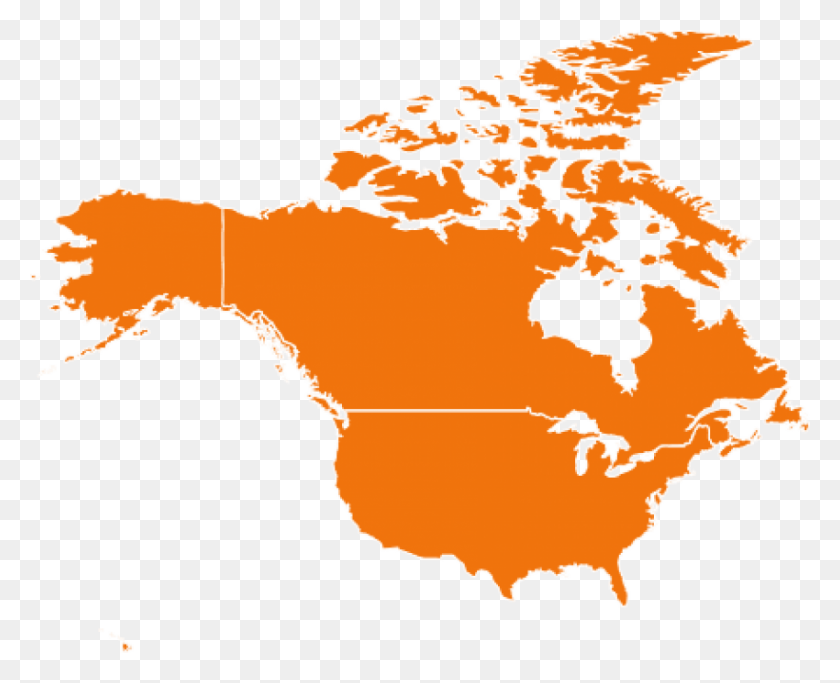 850x679 Mapa De América Del Norte Sin México Png / América Del Norte Sin México Png