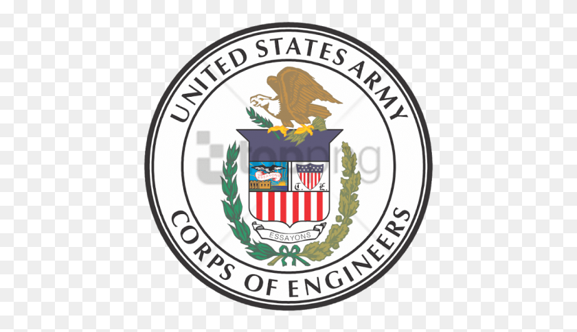 423x424 Free Official Army Logo Image With Transparent United States Army Corps Of Engineers, Symbol, Trademark, Badge HD PNG Download