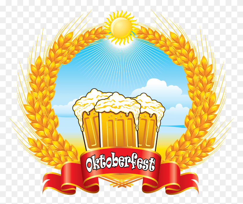 6110x5046 Free Oktoberfest Red Banner With Beer Beer Mugs Border Clipart, Food, Popcorn, Diwali HD PNG Download