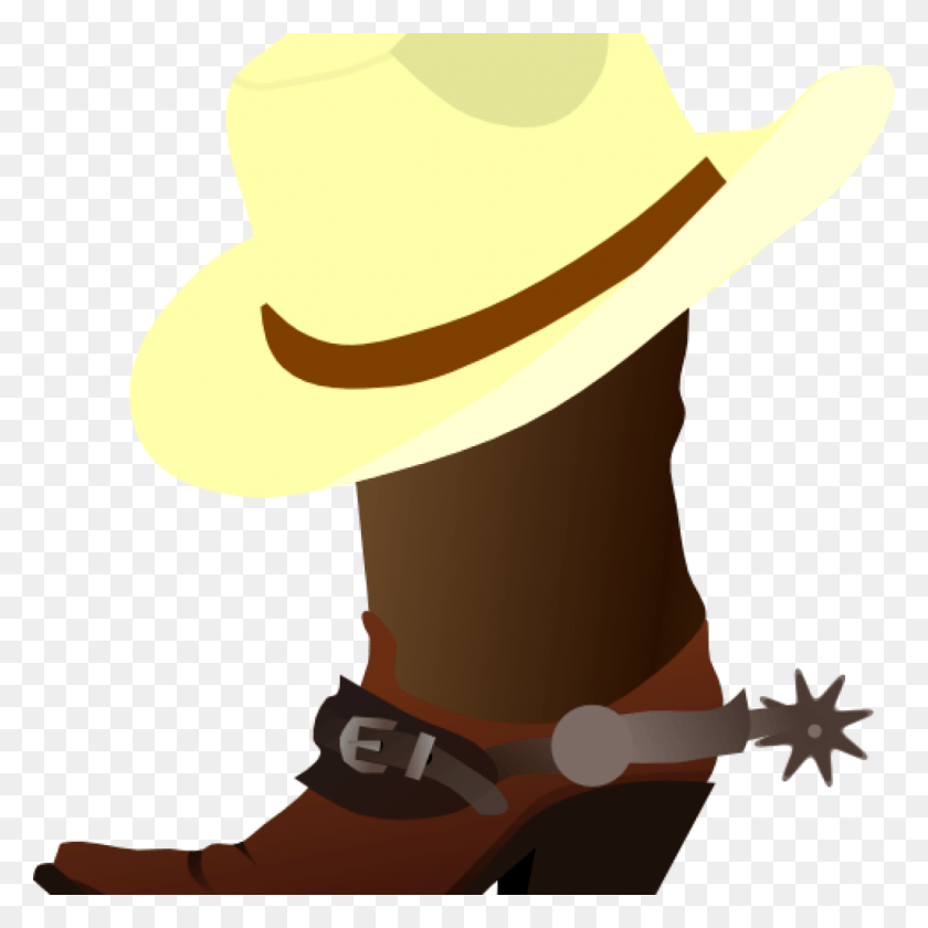 1024x1024 Free Old Clip Art Real And Vector Clip Art Cowboy Hat And Boots, Clothing, Apparel, Hat HD PNG Download