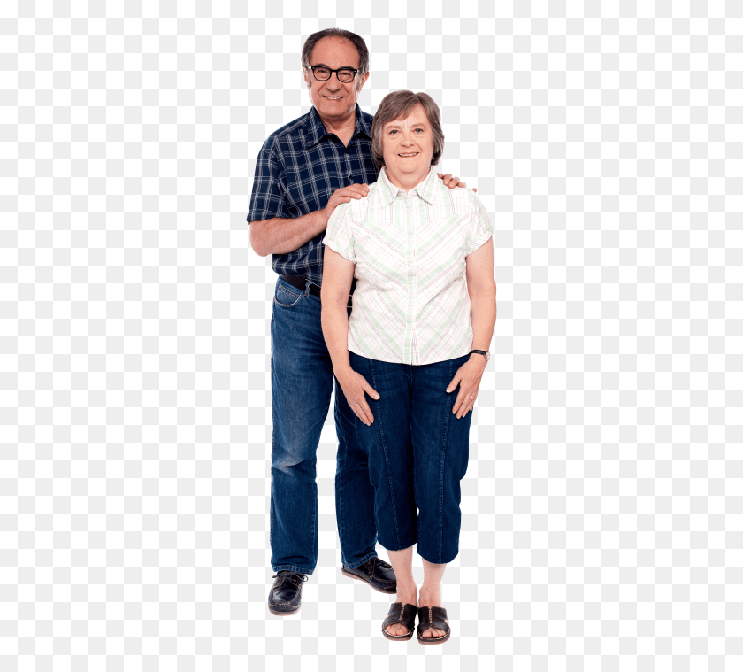 285x699 Free Old Couple Images Transparent Old Couple, Pants, Clothing, Apparel HD PNG Download