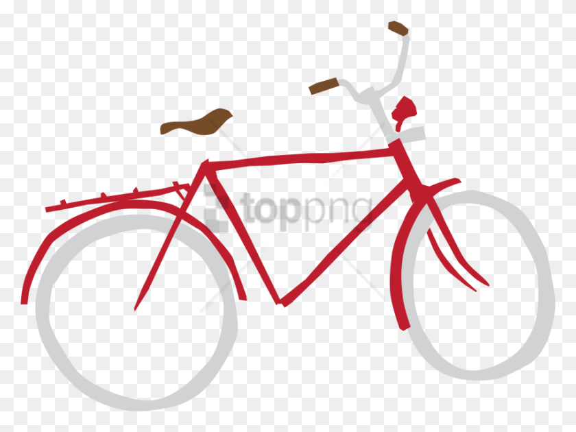 850x622 Free Old School Bike Image With Transparent Old School Red Bike, Vehicle, Transportation, Bicycle HD PNG Download