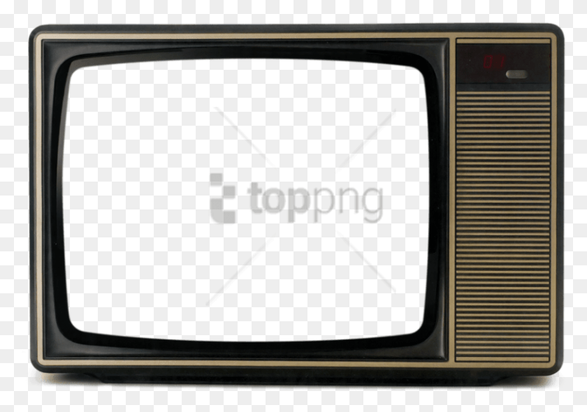 843x573 Free Old Television Transparent Image With Old Television, Monitor, Screen, Electronics HD PNG Download