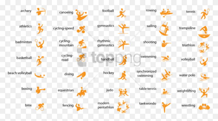 850x445 Free Olympic Sports Icons Parallel, Text, Alphabet, Plot HD PNG Download