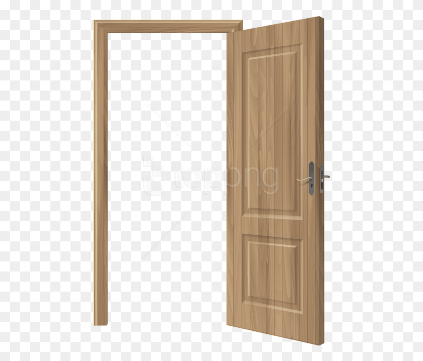 473x658 Free Open Wooden Door Images Transparent Open Door Clipart Transparent, Architecture, Building, Pillar HD PNG Download