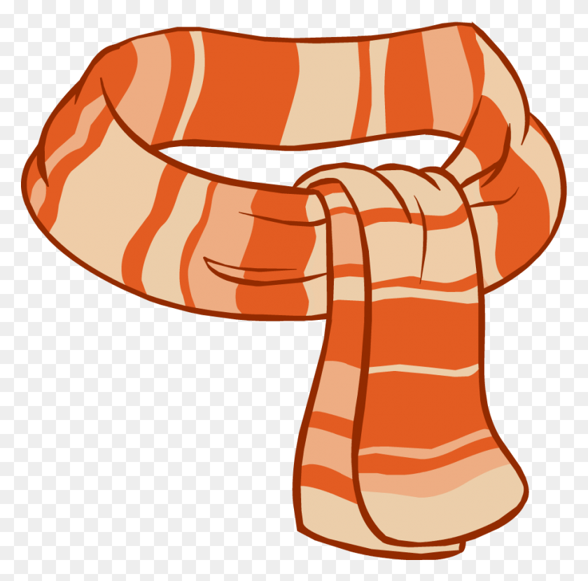 918x907 Free Orange Scarf Clipart Photo Transparent Background Scarf Clipart, Clothing, Apparel, Food HD PNG Download