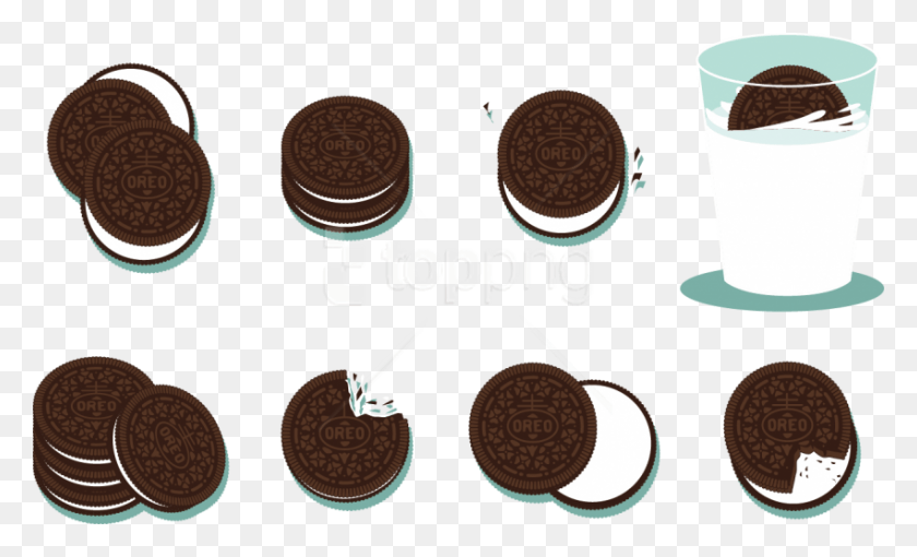 850x491 Free Oreo Images Background Images Oreo, Dessert, Food, Latte HD PNG Download