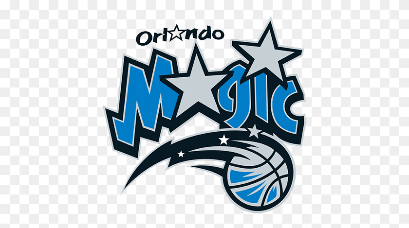 421x409 Free Orlando Magic Orlando Magic Throwback Logo, Star Symbol, Symbol, Text HD PNG Download