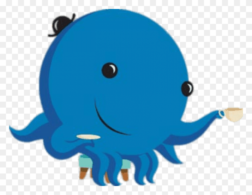 850x646 Free Oswald Having A Cup Of Tea Clipart Oswald The Octopus, Animal, Nature, Outdoors HD PNG Download