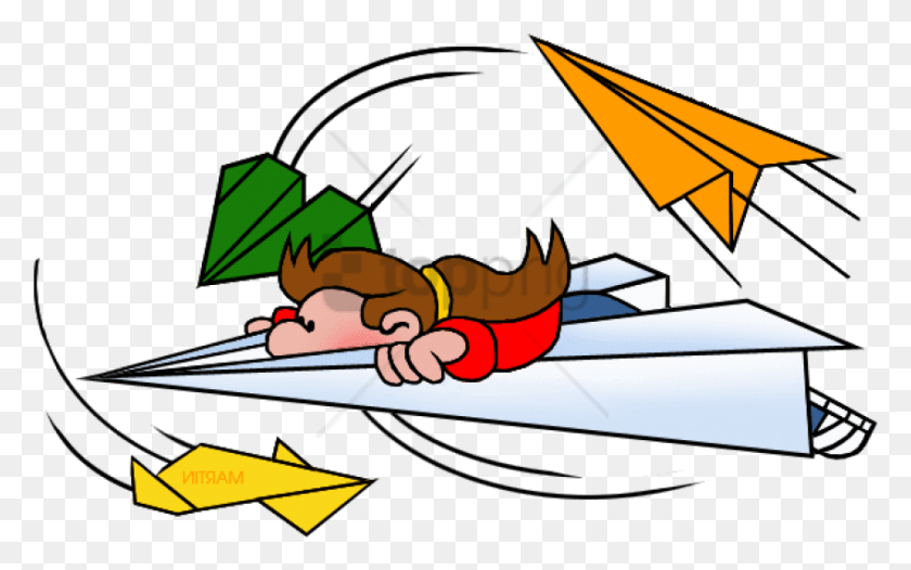 850x508 Free Paper Airplane Image With Transparent Fly Paper Plane Clipart, Outdoors HD PNG Download