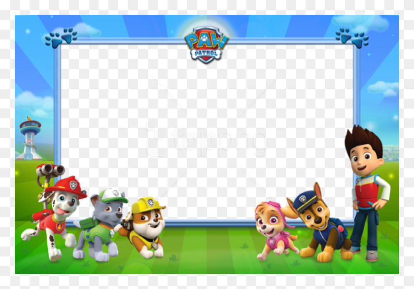 850x574 Free Paw Patrol Transparent Kidsframe Background Paw Patrol Frame, Super Mario, Person, Human HD PNG Download